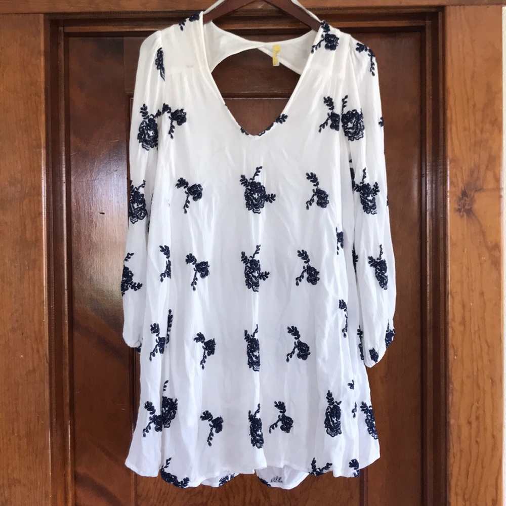 Free People Embroidered Austin Mini Dress Gem